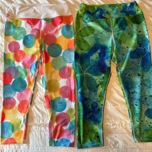 Women’s Size XL Colorful Athletic/Loungewear/Yoga Mid Calf Leggings